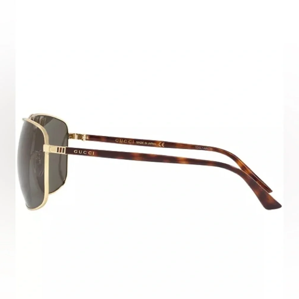 Gucci Gold Frame Sunglasses with Dark Lenses